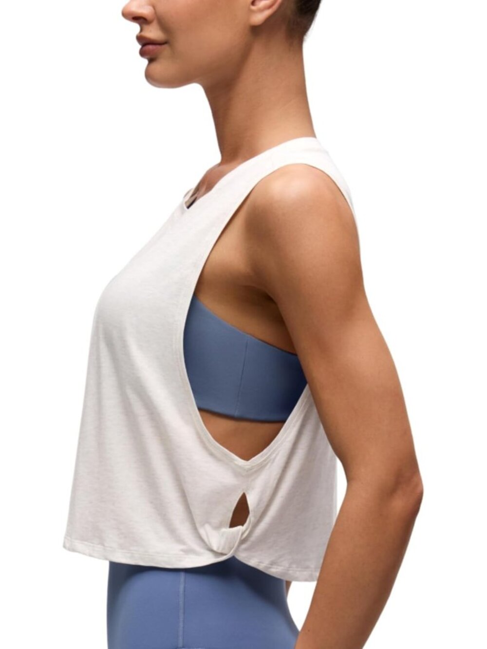 Pima Cotton Dropped Armhole Tank Top for Yoga & Fitness - Soft & Breathable